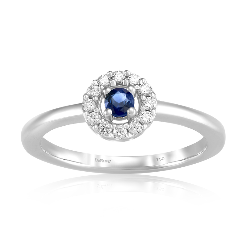 Inel Aur 18k Diamante, Safir DERUVO