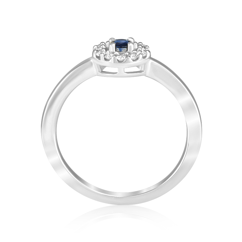 Inel Aur 18k Diamante, Safir DERUVO