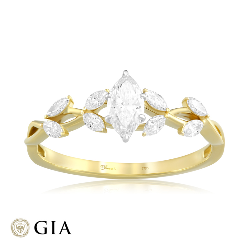 Inel Logodna Aur 18k Diamant GIA BLANCO'S