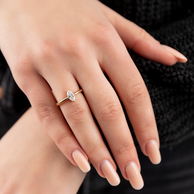 Inel Logodna Aur 18k Diamant GIA BLANCO'S