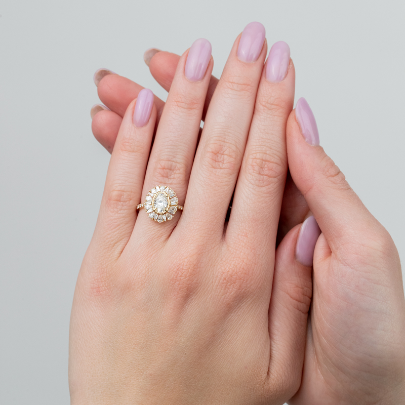 Inel Logodna Aur 18k Diamant GIA BLANCO'S
