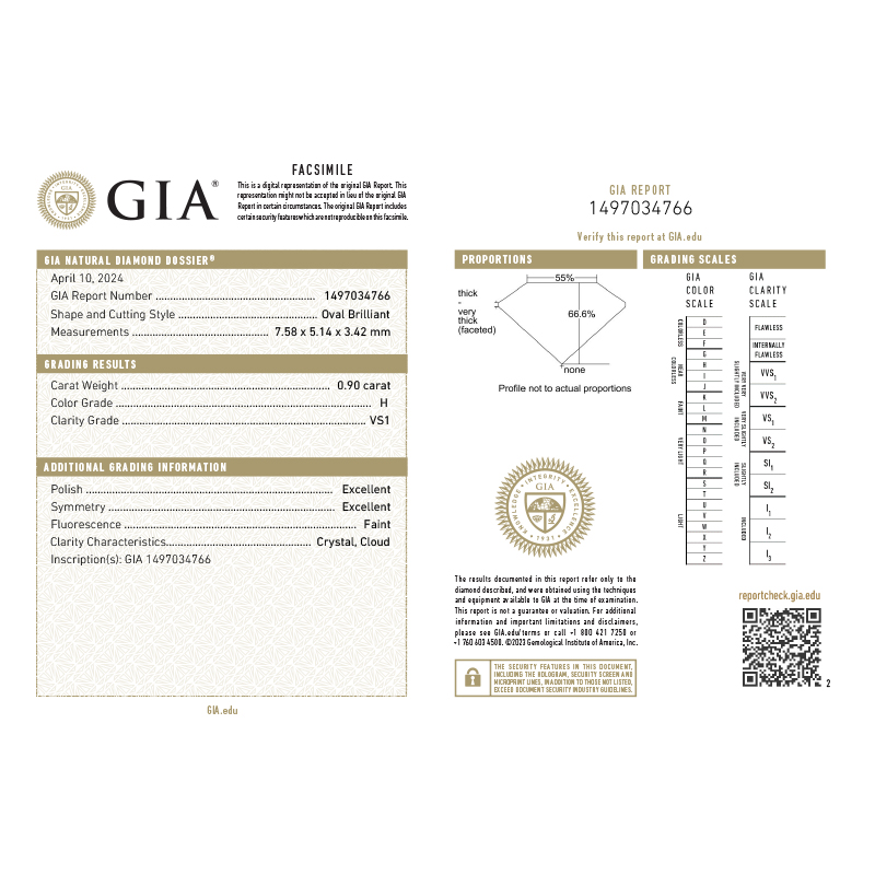 Inel Logodna Aur 18k Diamant GIA BLANCO'S