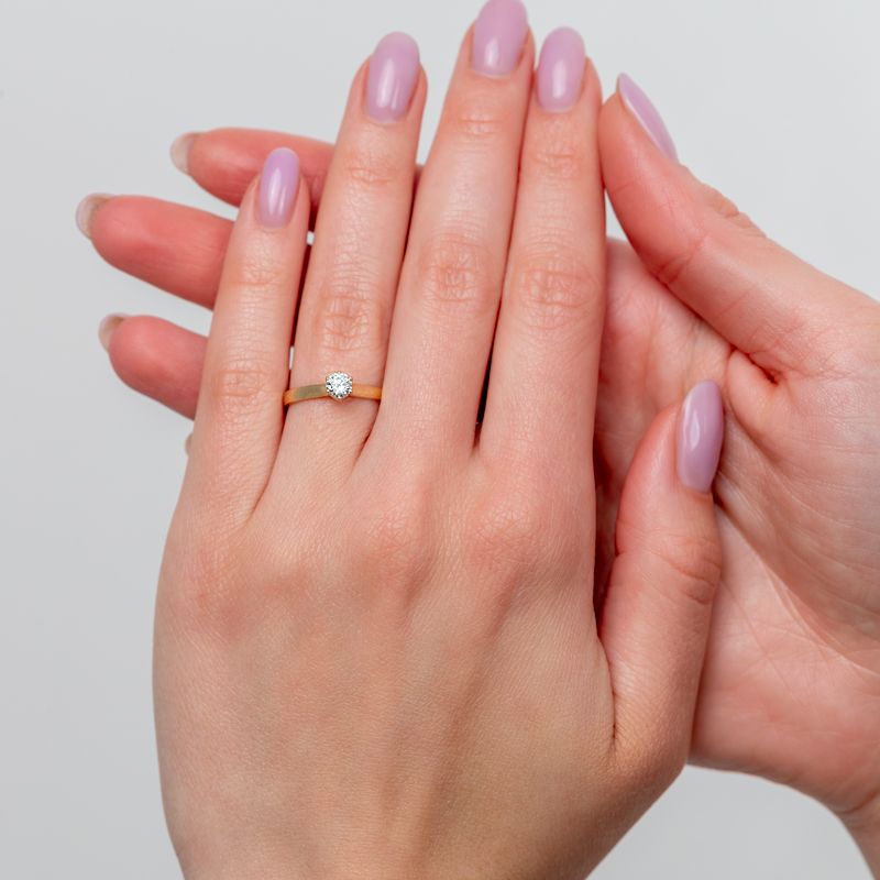 Inel Logodna Aur 18k Diamant GIA BLANCO'S