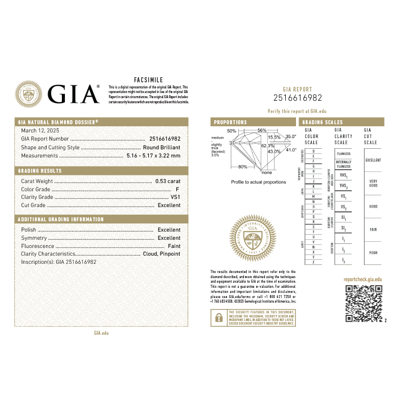 Inel Logodna Aur 18k Diamant GIA BLANCO'S