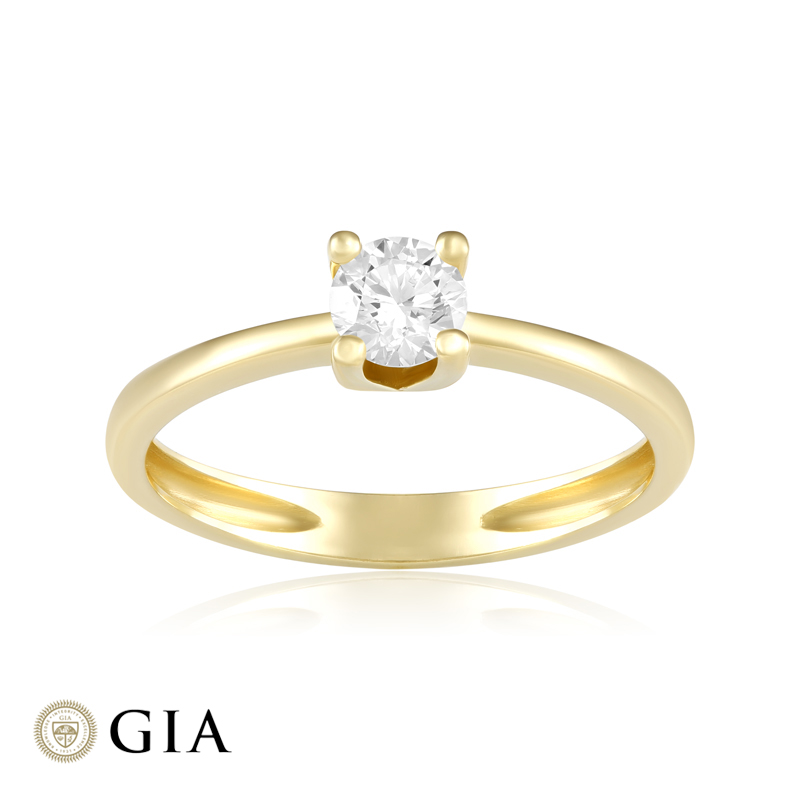 Inel Logodna Aur 18k Diamant GIA BLANCO'S