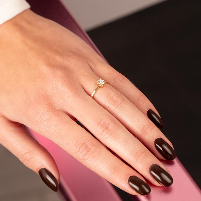 Inel Logodna Aur 18k Diamant GIA BLANCO'S