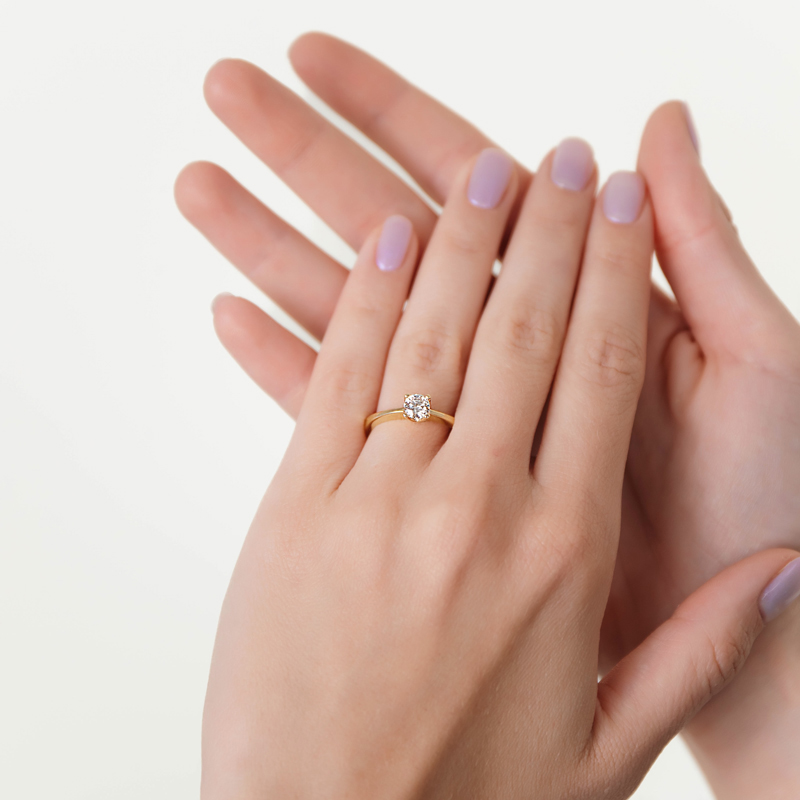 Inel Logodna Aur 18k Diamant GIA BLANCO'S 