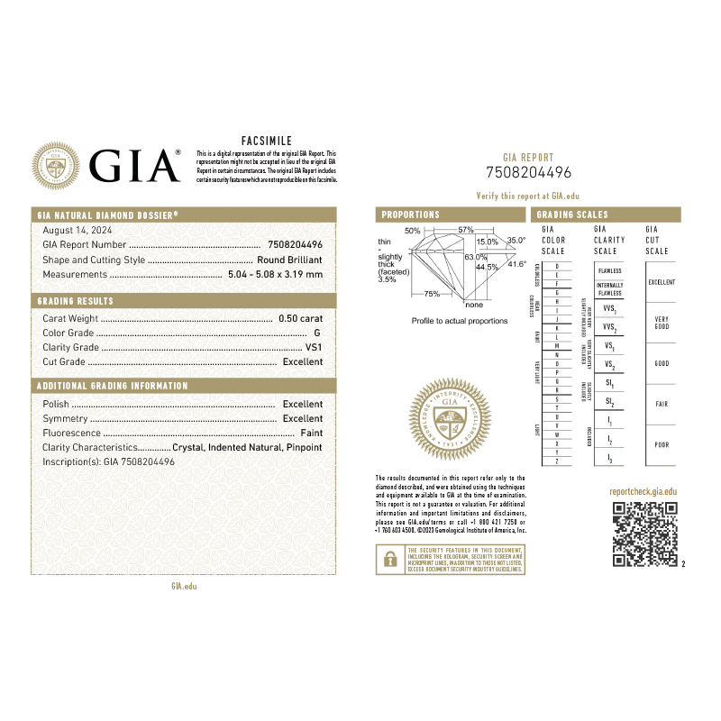 Inel Logodna Aur 18k Diamant GIA BLANCO'S