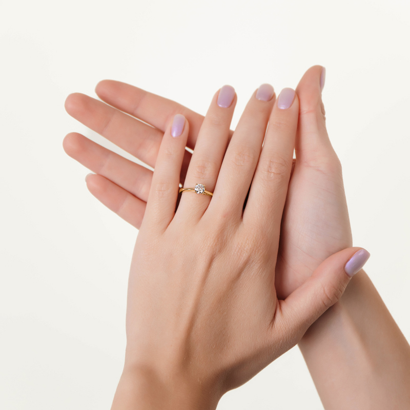 Inel Logodna Aur 18k Diamant GIA BLANCO'S