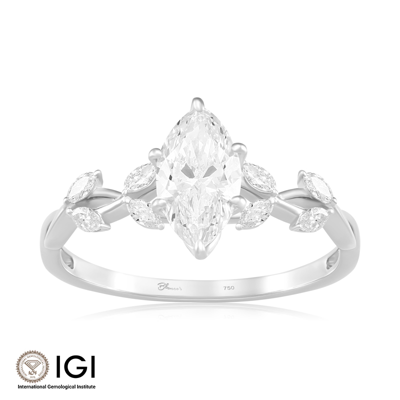 Inel Logodna Aur 18k Diamant IGI BLANCO'S