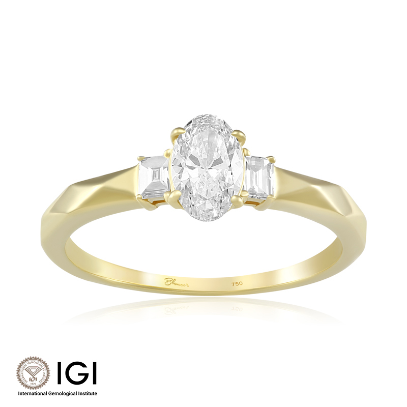 Inel Logodna Aur 18k Diamant IGI BLANCO'S