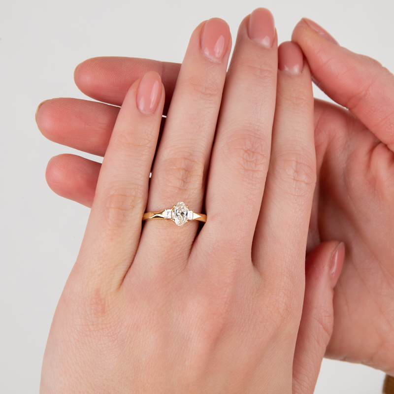 Inel Logodna Aur 18k Diamant IGI BLANCO'S