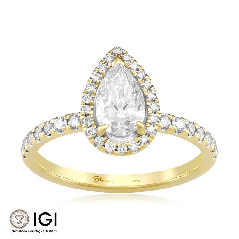 Inel Logodna Aur 18k Diamant IGI BLANCO'S
