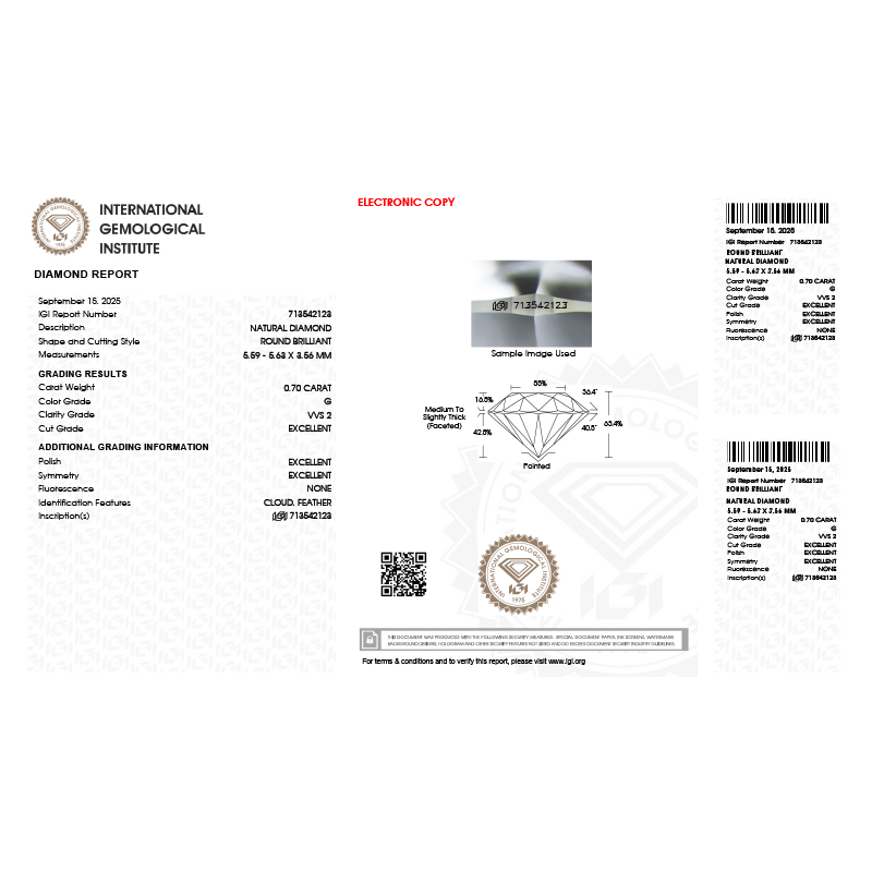 Inel Logodna Aur 18k Diamant IGI BLANCO'S