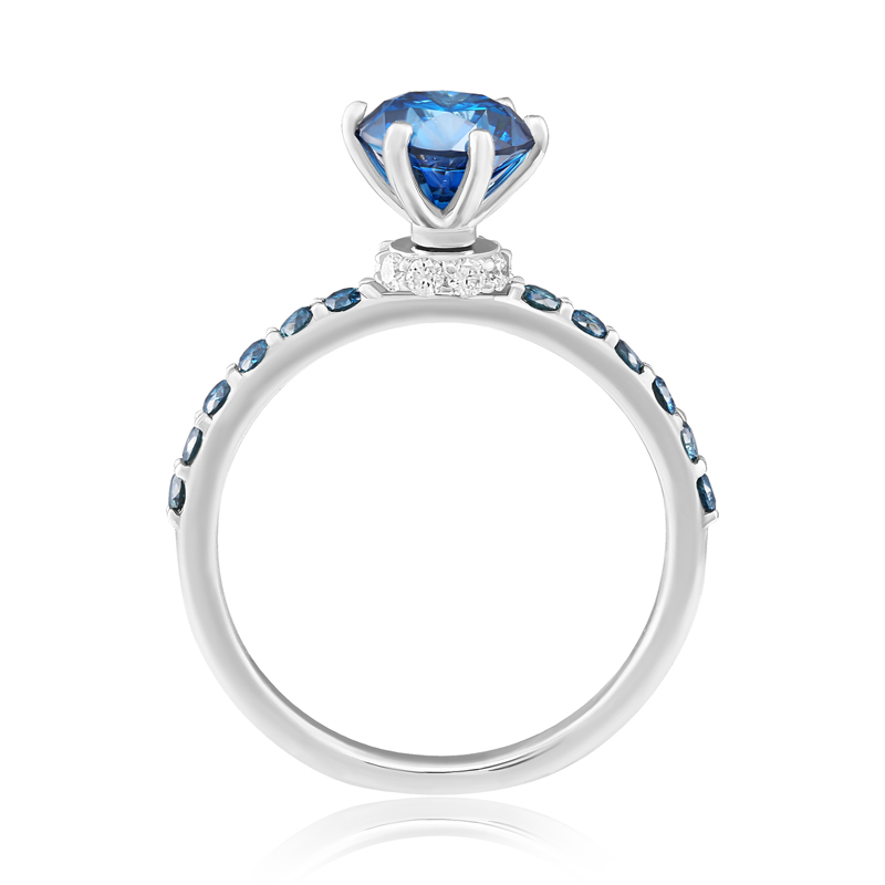 Inel Logodna Aur 18k Diamante Albastre, Diamante IGI DERUVO