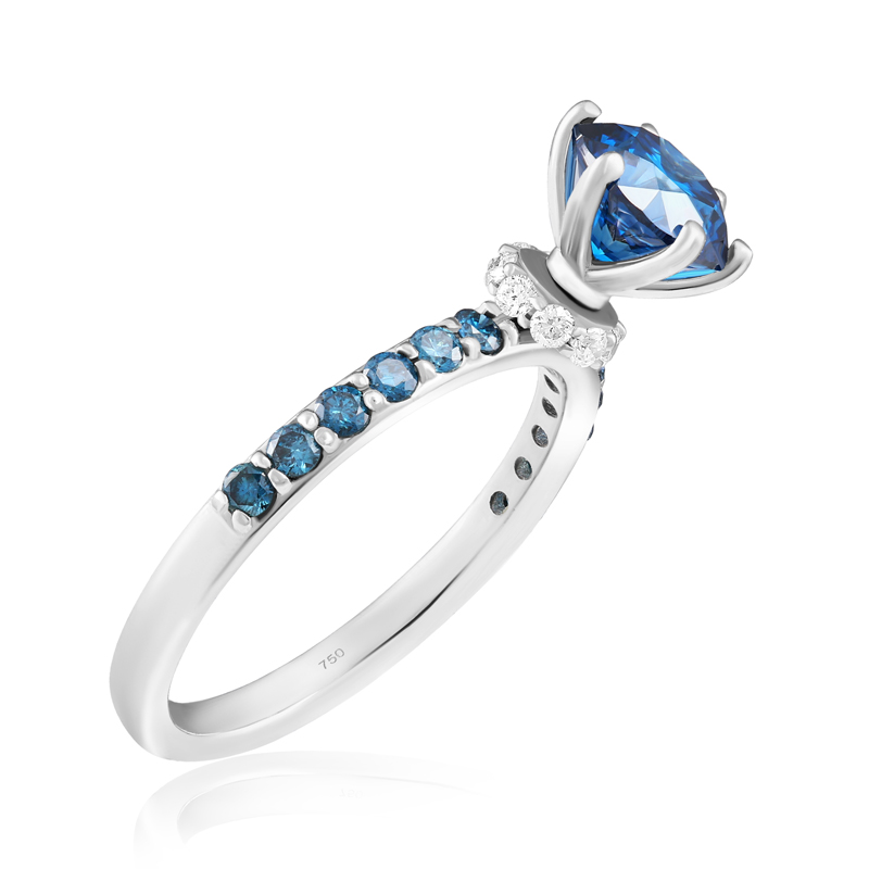 Inel Logodna Aur 18k Diamante Albastre, Diamante IGI DERUVO