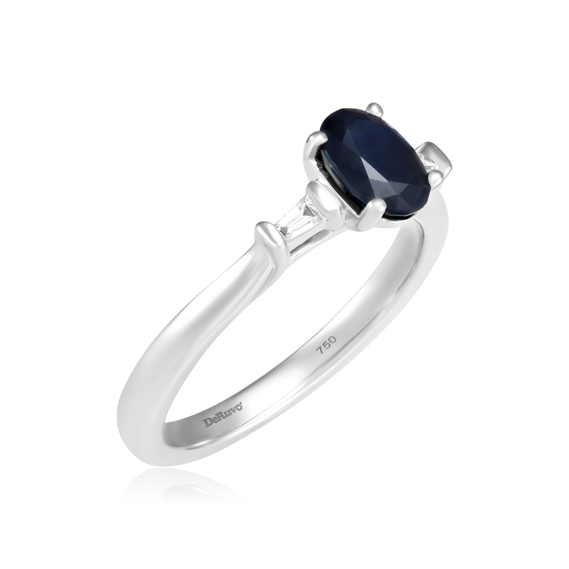 Inel Aur 18k Diamante, Safir DERUVO