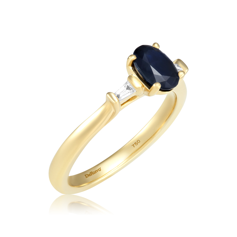 Inel Aur 18k Diamante, Safir DERUVO