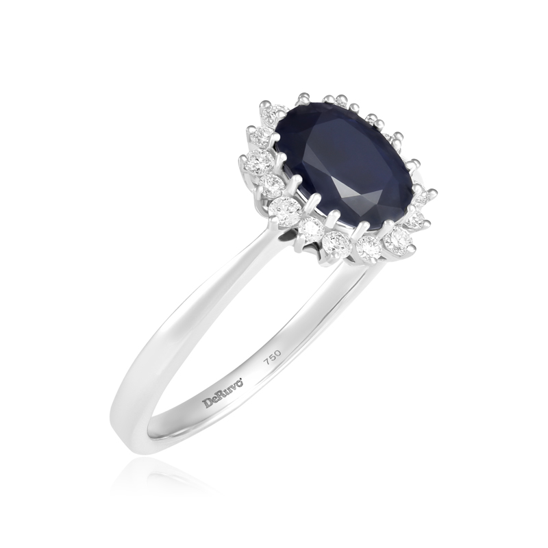 Inel Aur 18k Diamante, Safir DERUVO Inel Aur 18k Diamante, Safir DERUVO