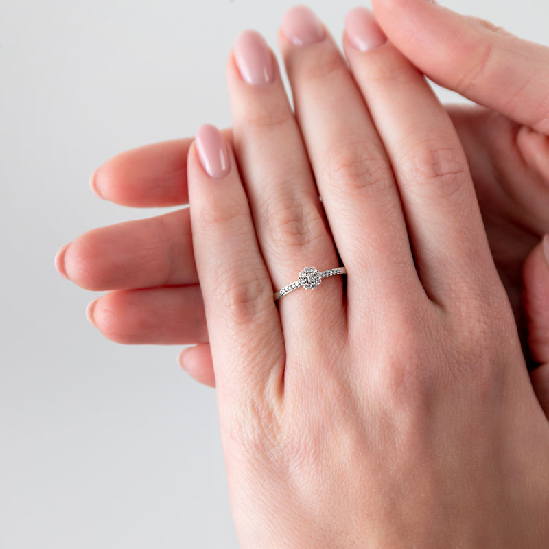 Inel Logodna Aur 18k Diamante BLANCO'S