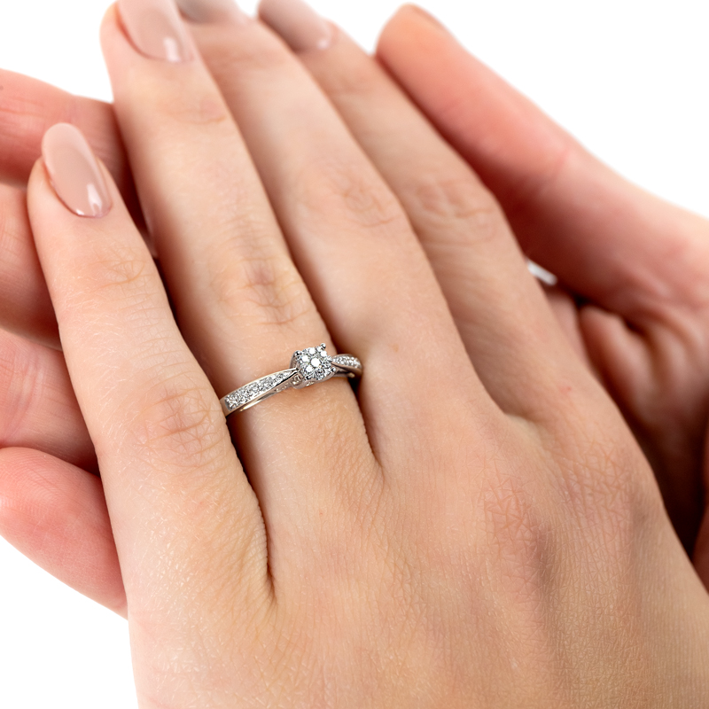 Inel Logodna Aur 18k Diamante BLANCO'S