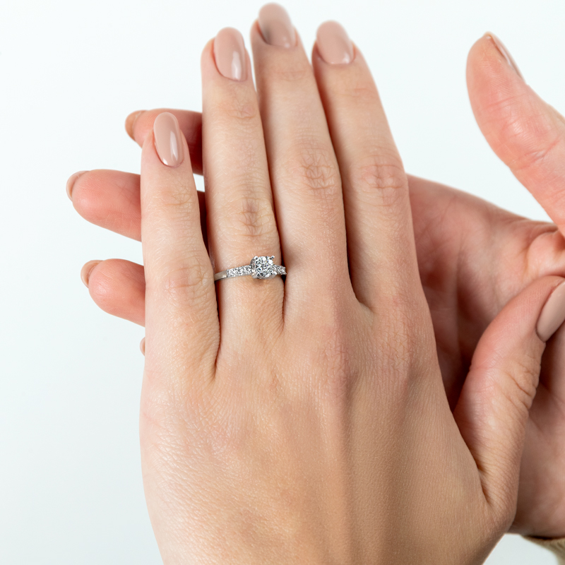 Inel Logodna Aur 18k Diamante BLANCO'S