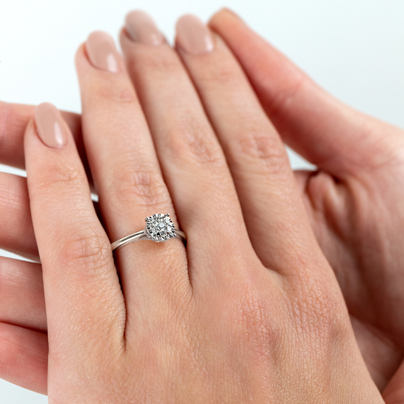 Inel Logodna Aur 18k Diamante BLANCO'S