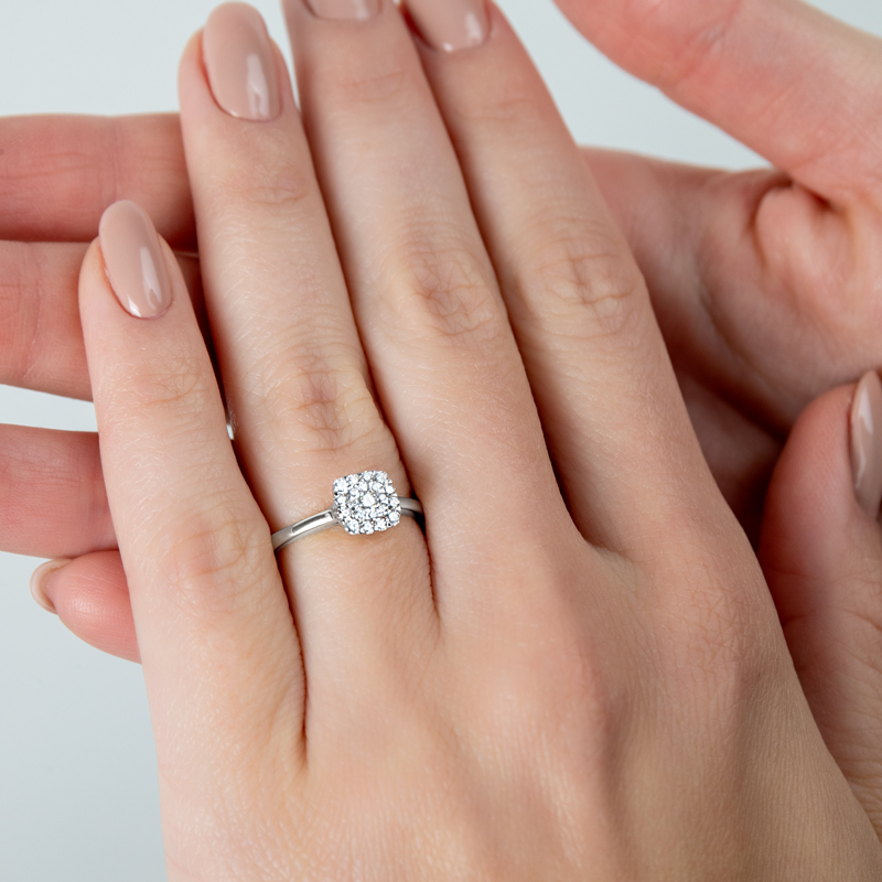 Inel Logodna Aur 18k Diamante BLANCO'S