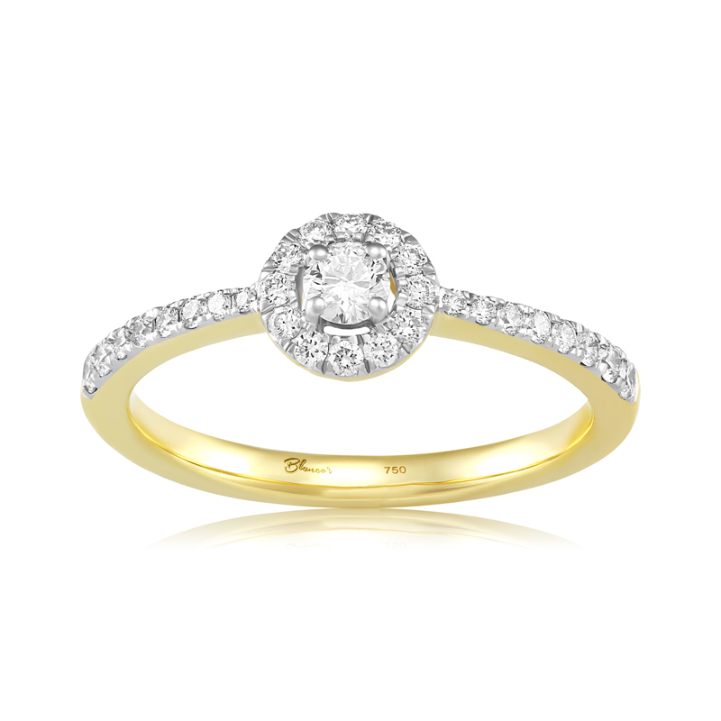 Inel Logodna Aur 18k Diamante BLANCO'S