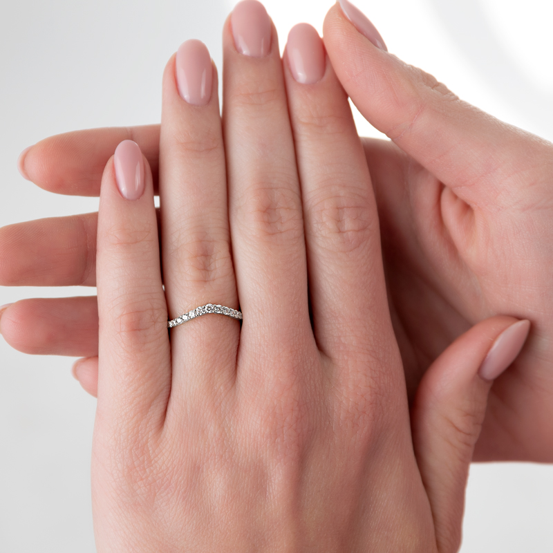 Inel Semi Eternity Aur 18k Diamante BLANCO'S