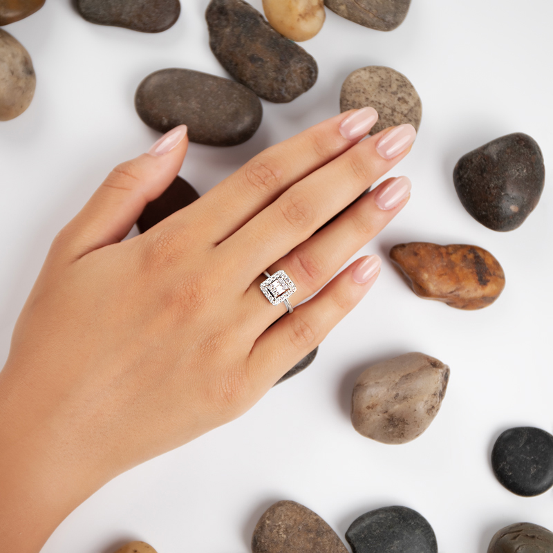 Inel Logodna Aur 18k Diamante BLANCO'S