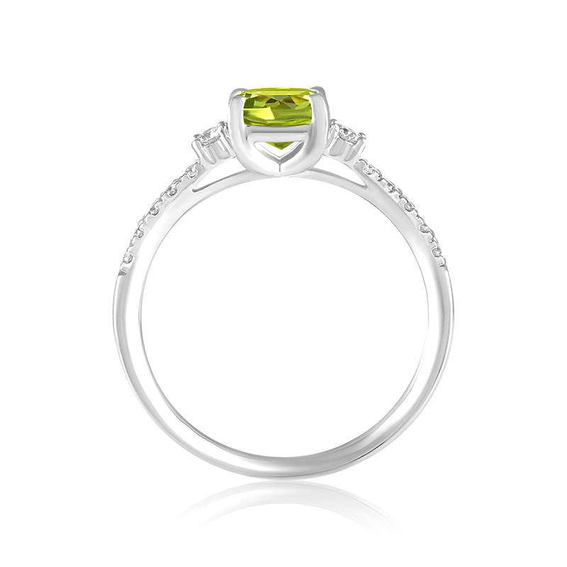 Inel Aur 18k Diamante, Peridot DERUVO