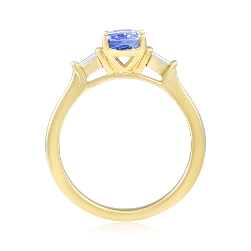 Inel Aur 18k Diamante, Safir DERUVO