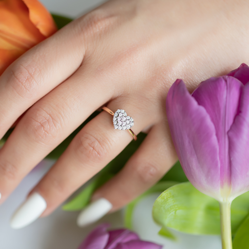 Inel Inima Aur 18k Diamante BLANCO'S