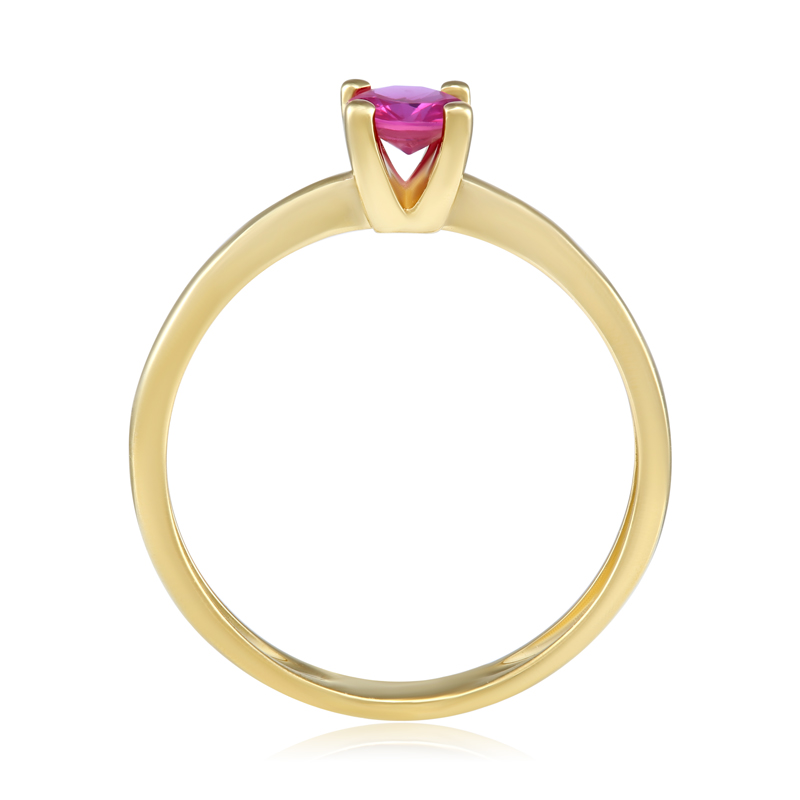 Inel Aur 18k Safir Roz DERUVO