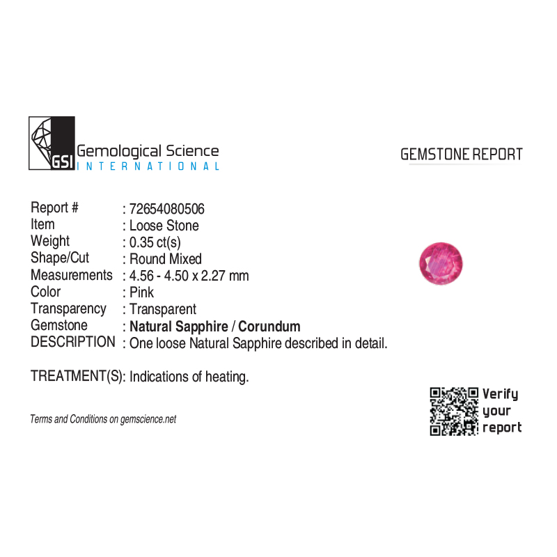 Inel Aur 18k Safir Roz DERUVO