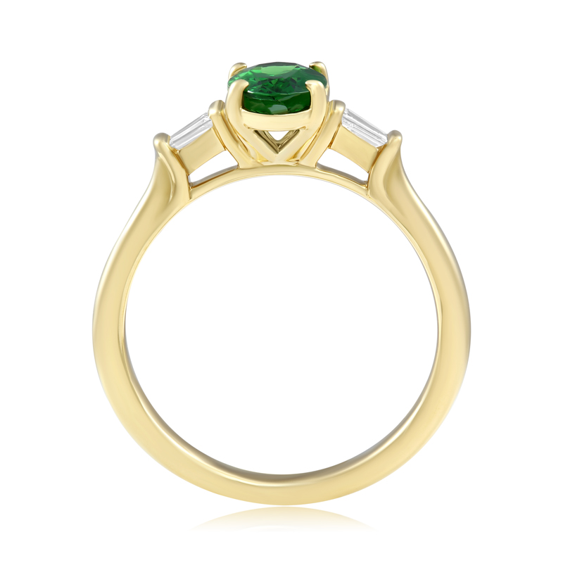 Inel Aur 18k Diamante, Tsavorit DERUVO