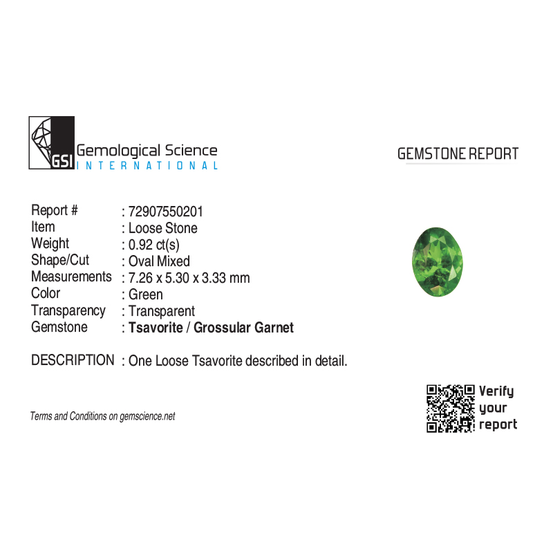 Inel Aur 18k Diamante, Tsavorit DERUVO