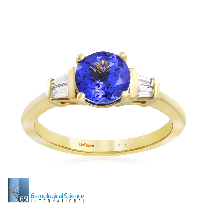 Inel Aur 18k Diamante, Tanzanit DERUVO